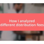 How I analyzed different distribution fees