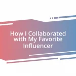 How I Collaborated with My Favorite Influencer