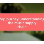 My journey understanding the music supply chain